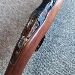 Superbe carabine de jardin enti&egrave;rement jasp&eacute;e calibre 12mm syst&egrave;me warnant poin&ccedil;on F couronn&eacute; XIXe