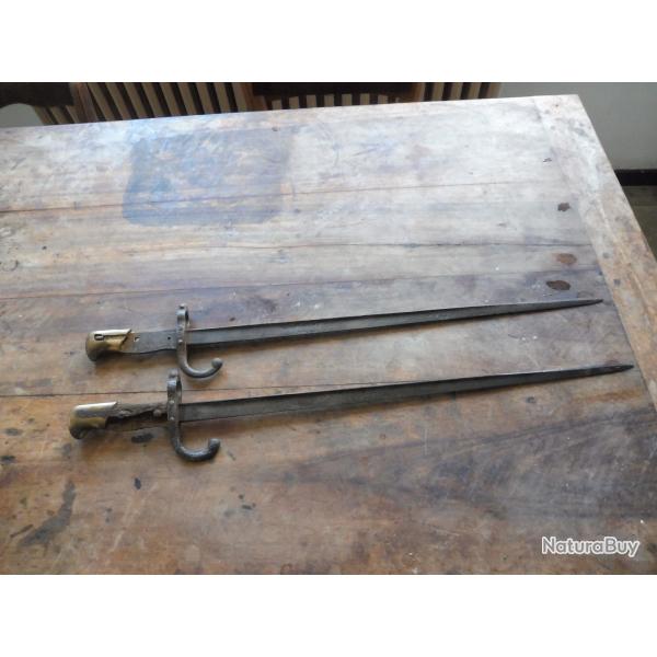 2 baionnettes gras usine de steyr fabrication autrichienne a restaurer