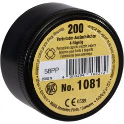 Amorces RWS &agrave; ailettes pour fusils a poudre noire 1081- Boite de 200 unit&eacute;s