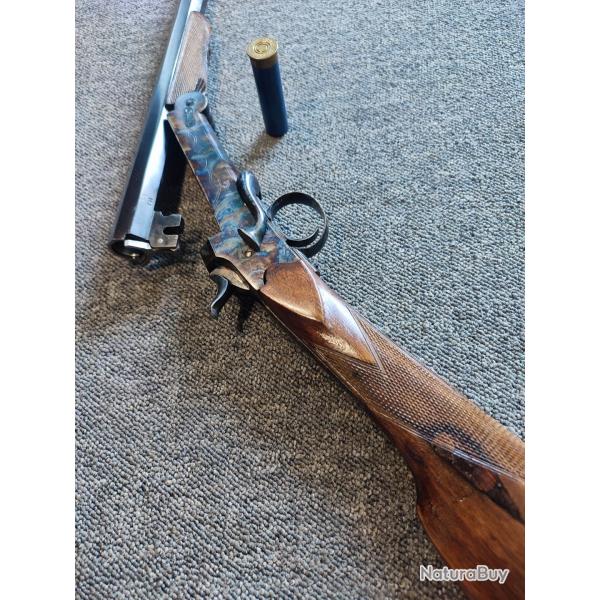 Magnifique carabine de jardin Li�goise enti�rement jasp�e calibre 24 cl� serpentine XIXe Cat D e)
