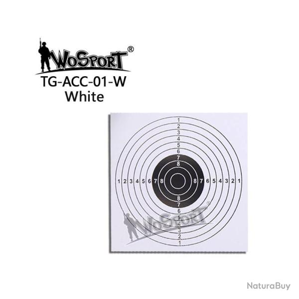 Training Target Sheet, 14x14cm, 100 pcs - White