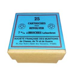 7 mm &agrave; Broches ou 7mm type Lefaucheux: Reproduction boite cartouches (vide) SFM CTG 14632201