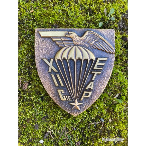 Blason en bronze 12� Cie.  Ecole des troupes a�roport�es.