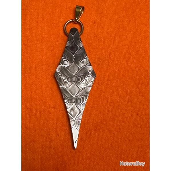 pendentif damas inox pi�ce unique