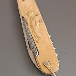 ANCIEN COUTEAU 3 pi&egrave;ces, PARAPLUIE &Agrave; L'&Eacute;PREUVE, THIERS, XX&egrave;me.