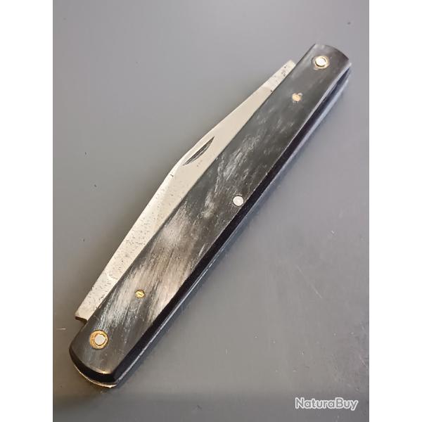 ANCIEN COUTEAU PI�TIN 2 pi�ces, THIERS, XX�me, manche CORNE.