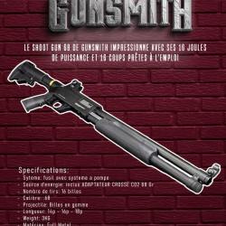 Fusil &agrave; pompe de d&eacute;fense SG68 CO2 88Gr 16 pouces cal.68 - 16 joules - Gunsmith