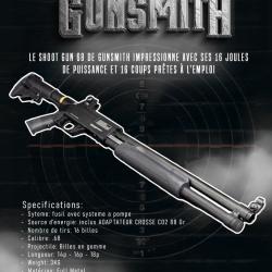Fusil &agrave; pompe de d&eacute;fense SG68 CO2 88Gr 18 pouces cal.68 - 16 joules - Gunsmith