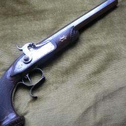 Pistolet d' origine, &agrave; percussion pour tir KUCHENREUTER .