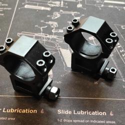 Montage lunette picatiny 30mm 25.4mm