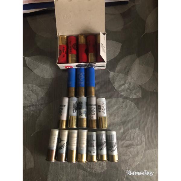 balle  cal 12,76, magnum, 70, Sauvestre ,winchester,  fier, rottweil,sellier Bellot,chevetin9 g