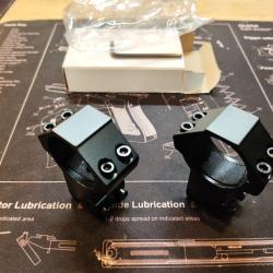 Montage lunette 30mm pour rail 11mm