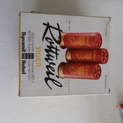 LOT CARTOUCHES ROTTWEIL TIGRE Cal 12