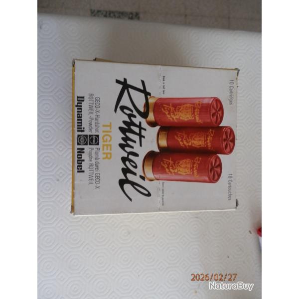 LOT CARTOUCHES ROTTWEIL TIGRE Cal 12