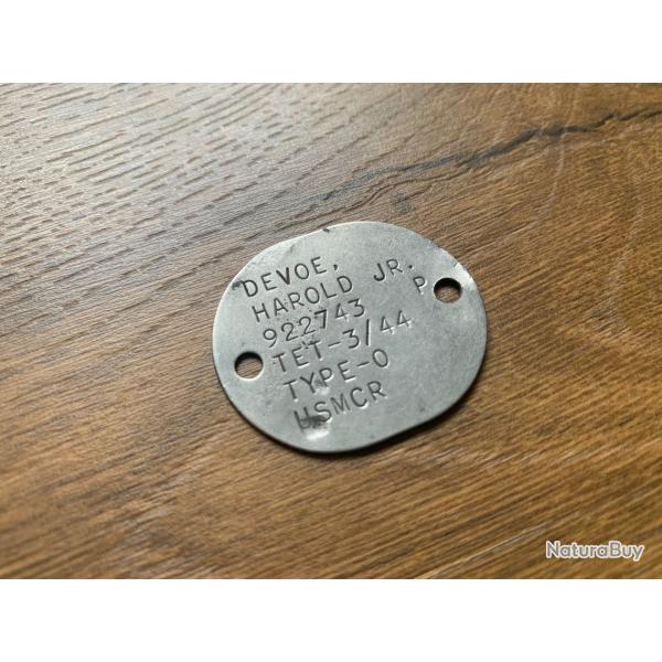 DOG TAG USMC WW2