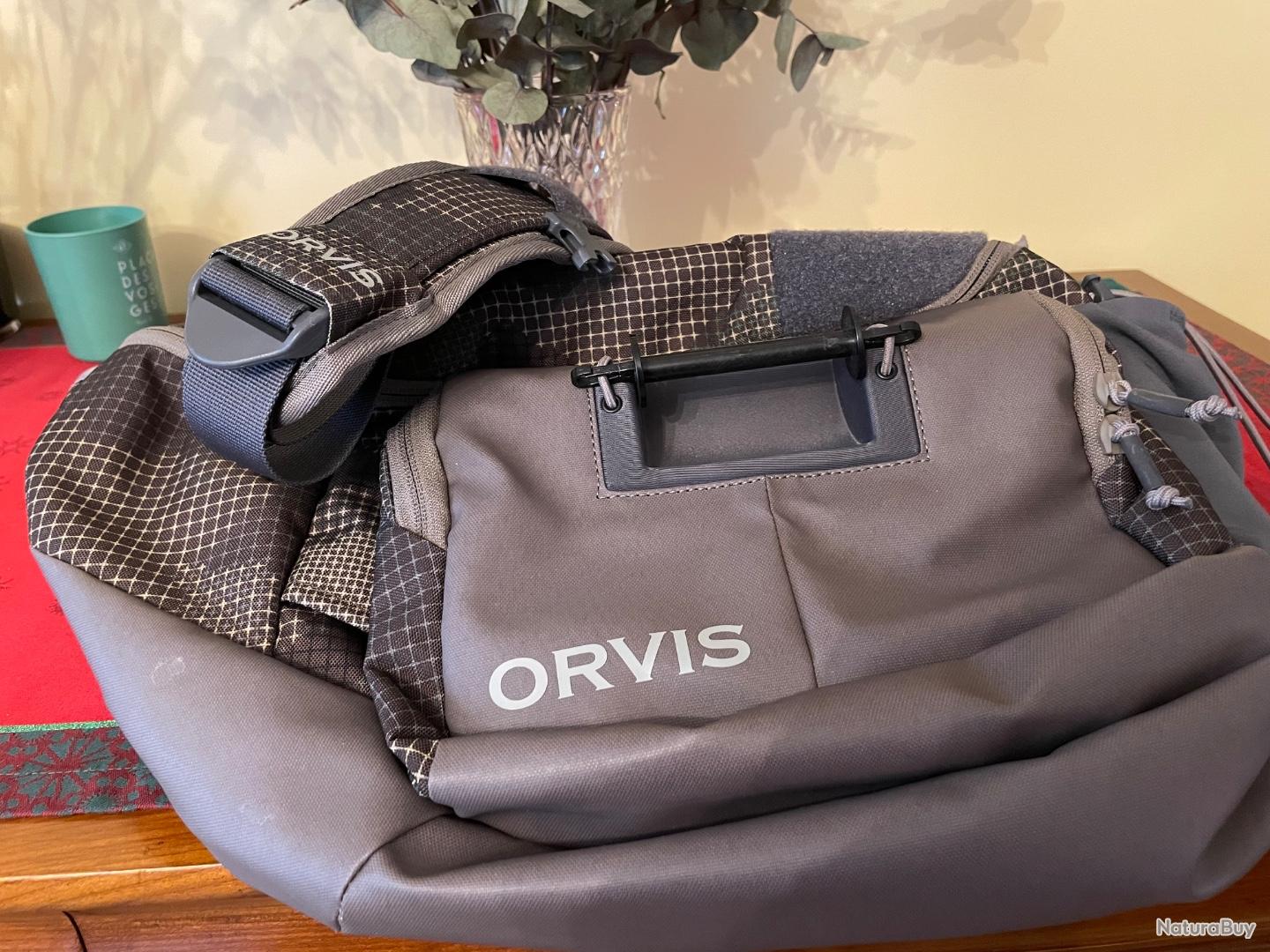 Sac De Pêche Ceinture Orvis Vert/gris - Occasion En Bon état Général - Nylon