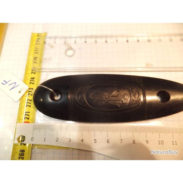 Plaque de couche de fusil de chasse. Marque : NF