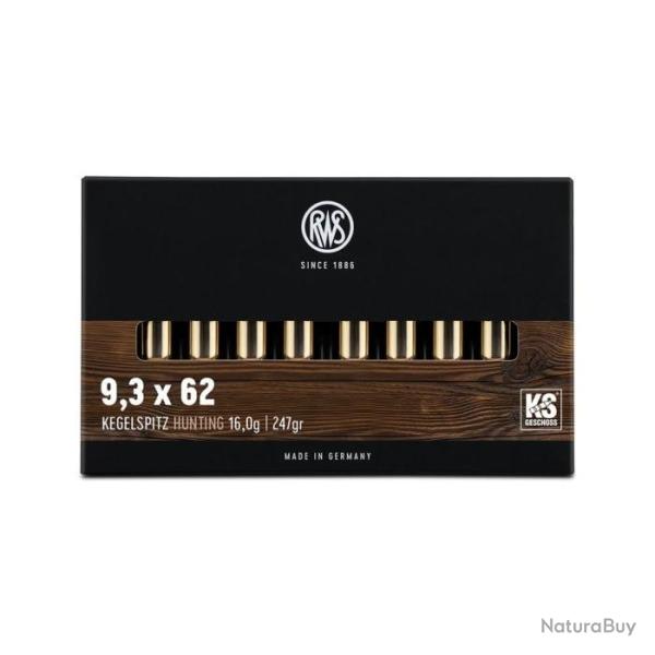 Balles RWS KS - Cal. 9.3x62 - 9.3x62 / 247 / Par 1