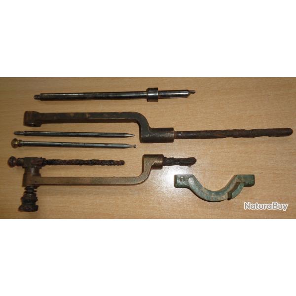 lot d'appareils de vis�e pour la mitrailleuse saint etienne mod�le 1907