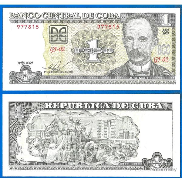 Cuba 1 Peso 2009 Jose Marti Billet Neuf Pesos