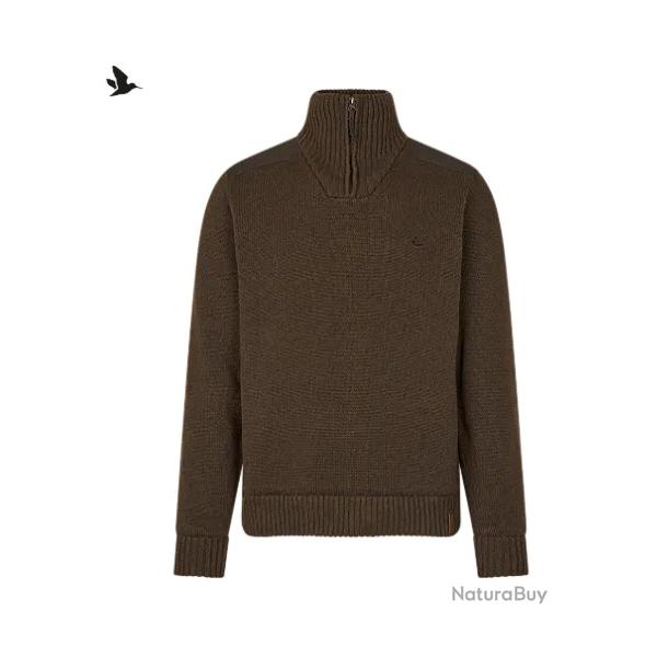 Destockage - Pull Seeland Haze Windbreaker Knit coloris: Dark Brown