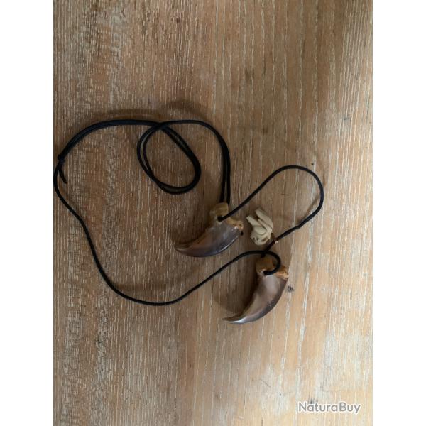 Collier griffes ours