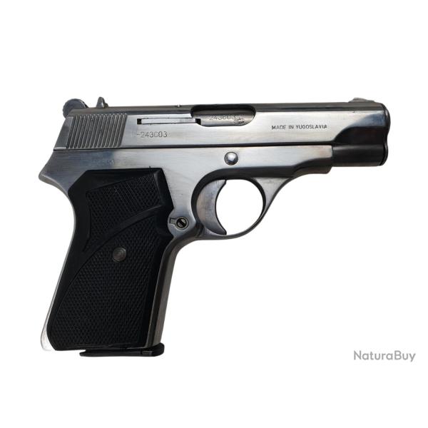 PISTOLET ZASTAVA M70 CALIBRE 32ACP (7.65BROWNING) POLI BLANC EXCELLENT ETAT - CATEGORIE B ref.A97