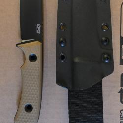 Couteau TRC Knives South Pole Limited Run DLC Elmax, manche en G10 marron coyote, exclusivit&eacute; KATO
