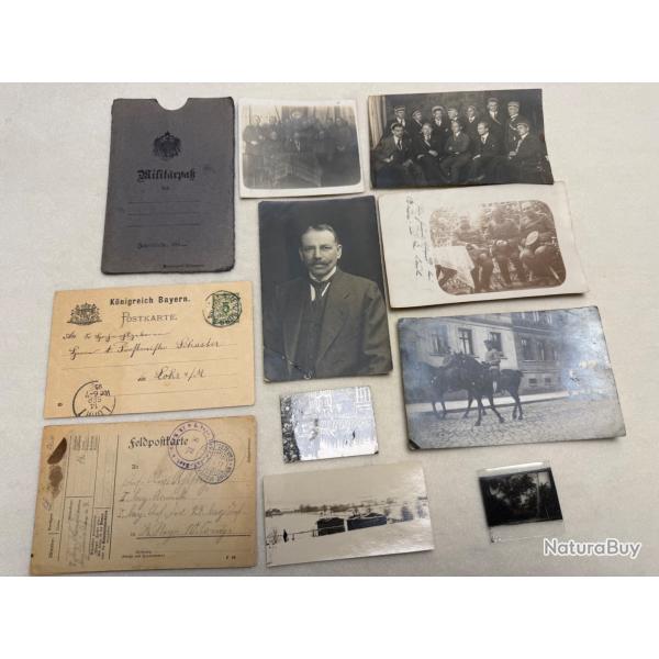 1 LOT DE 12 PHOTOS ET CARTES  ALLEMANDES  GUERRE DE 1914 / 1918