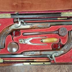 Paire de pistolet de duel A. Francotte