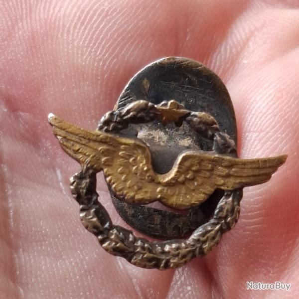 INSIGNE BREVET PILOTE ( BOUTONNIERE ANCIENNE - WW1 OU WW2 )