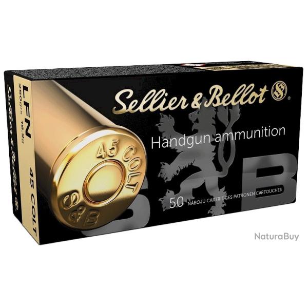 50 Munitions SELLIER&BELLOT cal.45 COLT lfn 16.2g 250gr