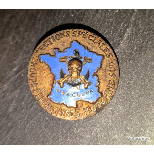 Insigne Sections Sp�ciales Forces Sp�ciales MEA CULPA Indochine TFIS Drago