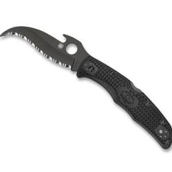 SPYDERCO MATRIARCH 2 WAVE LAME NOIRE