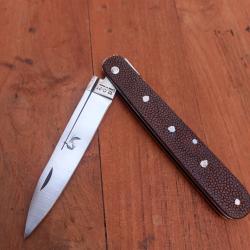 Unique Couteau Regional LE ROUENNAIS GRAOULLY Manche en GALUCHAT