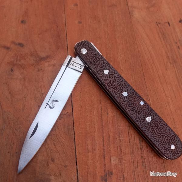 Unique Couteau Regional LE ROUENNAIS GRAOULLY Manche en GALUCHAT