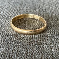 Grand anneau or 18 carats - taille 61 - bague - alliance