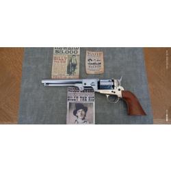REVOLVER UBERTI POUDRE NOIRE 1851CAL 36 CANON ROND.PARFAIT ETAT.ANNEE 1978.