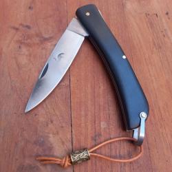 Unique Couteau LE MINEUR GRAOULLY Manche en &Eacute;B&Egrave;NE Poncetage