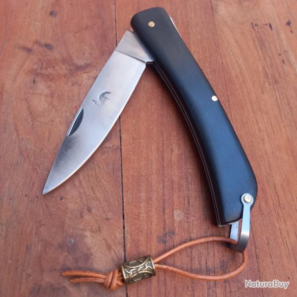 Unique Couteau LE MINEUR GRAOULLY Manche en �B�NE Poncetage