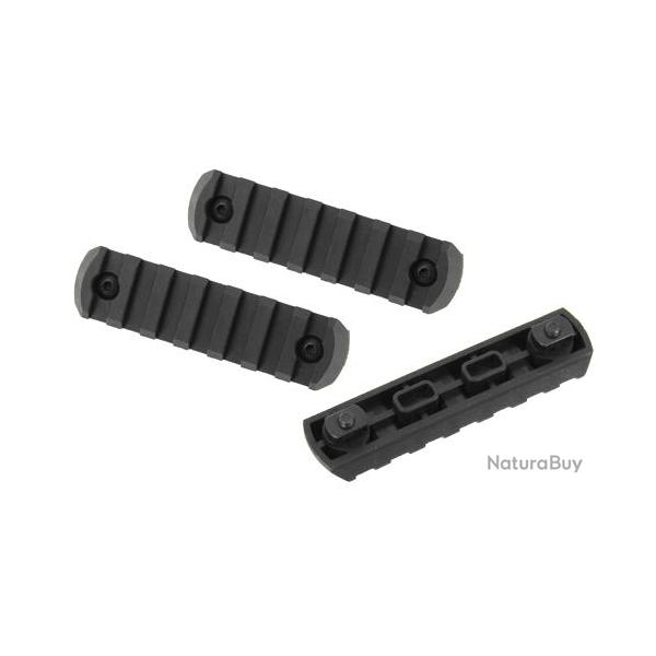 Kit 3 rails Picatinny (7 slots) pour M-LOK Noir VFC