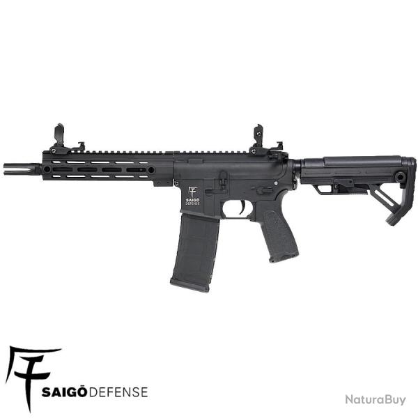 R�plique airsoft AEG SHINOBI NOIR SAIGO DEFENSE M4-M16, chargeur 130 billes