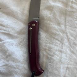 Couteau " 1830 " par &Eacute;ric Parmentier - Micarta Rouge et Niolox