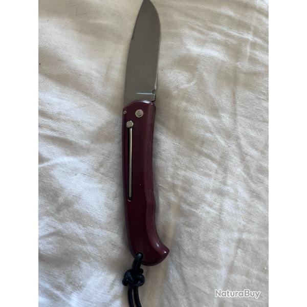 Couteau " 1830 " par �ric Parmentier - Micarta Rouge et Niolox