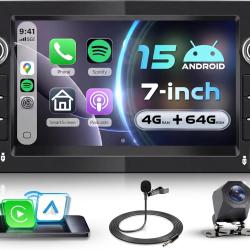 Autoradio 4G+64G Android 15 pour Opel Corsa C/D Zafira B Astra H Meriva Vivaro Signum Combo, 7'' IPS