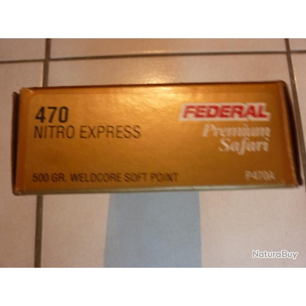 BALLE 470 NITRO EXPRESS 500 GR WELDCORE SOFT POINT