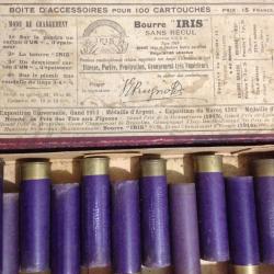 Antiquit&eacute; Boite d'&eacute;tui cartouche vide chasse 1915 calibre 16 Cartoucherie Fran&ccedil;aise
