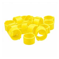 Bagues &agrave; clip &eacute;co &Oslash;20mm par 50 pi&egrave;ces Jaune Fluo