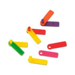 Lot de 100 attaches Tip Tag vierges jaunes - Identification des animaux