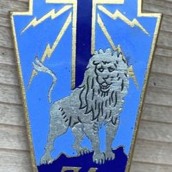 71&deg; Bataillon de Transmissions, &eacute;mail, dos lisse grav&eacute;